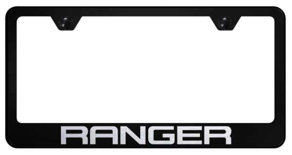 Ford Ranger Laser Etched License Plate Frame Black Official Licensed Boulevard License Plate Frame